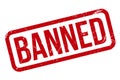 Banned Rubber Stamp. Banned Rubber Grunge Stamp Seal Vector Illustration - Vector Royalty Free Stock Photo
