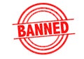 BANNED Rubber Stamp Royalty Free Stock Photo