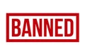 Banned Rubber Stamp. Banned Stamp Seal Ã¢â¬â Vector