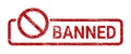 Banned Stop Stamp Illustration Vector