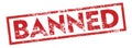 Banned vintage red stamp tag banner vector