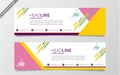 Modern geometric banner with soft color combination