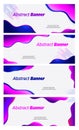 Banner abstract bubble design vector violet and blue color header