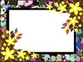 Banner on abstract colorful background with flowers Royalty Free Stock Photo