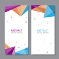 Banner Abstract colorful geometric triangular backgrounds. vector modern flyer.