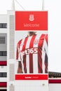 A Banner Adorns the Bet 365 Stadium, Home of Stoke City Football Club