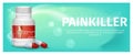 Banner Advertisement Packaging Painkiller Pils Royalty Free Stock Photo