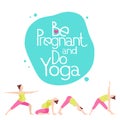 Banner for advertising pregnant yoga.