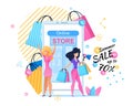 Banner Advertising Summer Sales in Online Store Royalty Free Stock Photo