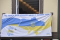 Banner against war in ukraine