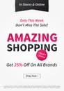 Banner Amazing Shopping vector illustration