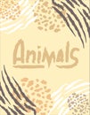 Banner with animal print.