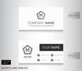 Modern vector white color business name cards Royalty Free Stock Photo