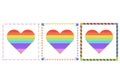 banner and background with heart in PRIDE MONTH Royalty Free Stock Photo