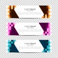 Banner background.Modern template design.pixel,block,grid Vector design Banner background