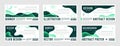 Banner background. Wave header design, social email newsletter or abstract media web layout. Horizontal template
