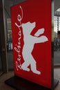 Banner with the bear, symbol of the Berlinale