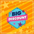 Banner big discount e commerce vector