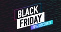 Banner, flyer or poster design for Black Friday promotion. Background design of trend lines and colors.