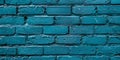 Banner with brickwalls tones painted in blue Royalty Free Stock Photo