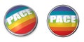 Banner Button Pace/Peace Flag