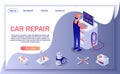 Banner for Car Repair Shop and Diagnostic Service Royalty Free Stock Photo