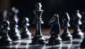 Banner with Chess Battle on Game Board. Generative AI Royalty Free Stock Photo