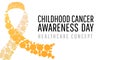 Banner for childhood cancer awareness day Royalty Free Stock Photo