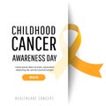 Banner for childhood cancer awareness day Royalty Free Stock Photo