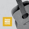 Banner for classical music festival with a guitar