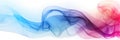 Banner. Colored smoke flies on a white background, blue and red smoke. Background for the site. AI generative Royalty Free Stock Photo