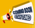 banner coming soon stay tuned Royalty Free Stock Photo