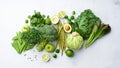 Banner composition with healthy vegetarian meal ingredients Royalty Free Stock Photo