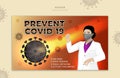 Banner to remind everyone to prevent the transmission of the corona virus