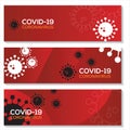 Banner Coronavirus Disease COVID-19 Infection medical Horizontal Vector