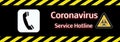 Banner Coronavirus Service Hotline background
