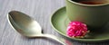 Banner. a cup of tea with flowers. Green tea. sedative. Tea ceremony
