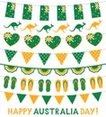 Banner decoration in national colors of Australia