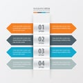 Banner Design Arrow style Orange , blue, gray color Royalty Free Stock Photo