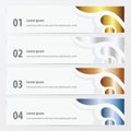 Banner design art style gold, bronze, silver, blue color