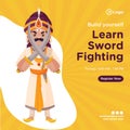 Banner design of build yourself learn sword fighting