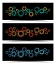 Banner design cogs and gear wheel mechanisms template Royalty Free Stock Photo