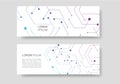 Banner design in geometrical hexagon figures