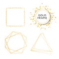 Banner with a design gold fashion vector art Royalty Free Stock Photo