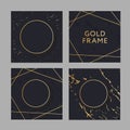 Banner with a design gold fashion vector art Royalty Free Stock Photo