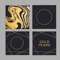 Banner with a design gold fashion vector art Royalty Free Stock Photo