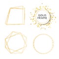 Banner with a design gold fashion vector art Royalty Free Stock Photo