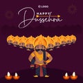 Banner design of Happy Dussehra Royalty Free Stock Photo