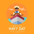 Banner design of Indian navy day