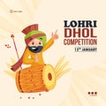 Banner design of lohri dance competition